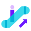 Rolltreppe nach oben icon