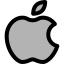 Apple inc logotype of an american multinational technology company icon