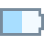 Halb aufgeladene Batterie icon