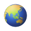 globe-montrant-asie-australie-emoji icon