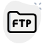 FTP file transfer folder isolated on a white background icon