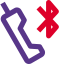 Obsolete phone with Bluetooth connectivity logotype layout icon