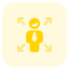 Enlarge function of user handling computer layout icon