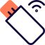 Flash drive with support of wireless connectivity icon