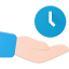 Hand Holding Clock icon