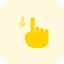 Single finger touch with slide down feature icon