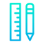 Ruler and Pencil icon