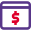 Payment gatewat web portail on a web browser icon