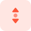 Vertical direction up and down orientation navigation icon