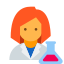 femme scientifique icon