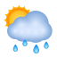 Sonne-hinter-Regen-Wolke icon