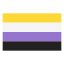 drapeau non binaire icon