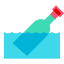 Bottle Floating In Water icon