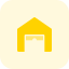 Open shutter of material handling storage unit icon