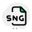 SNG document files can be used for playing music using a dedicated software tools icon