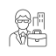 external-White-Collar-Worker-sozialer-status-linear-outline-icons-papa-vector icon
