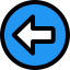 外部前ナビゲーション ボタン 2 つの左側の白い背景に分離されたデータで満たされたタル リビボ icon