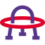 UFO spaceship with three legs support layout icon