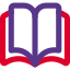 Open syllabus book for professional studies layout icon