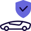 Vehicle insurance protection from accident and injury icon