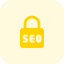 Secured format to lock function of search engine optimization icon