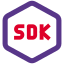 Skd badge logotype isolated on white background icon