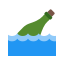 瓶子漂浮在水中 icon