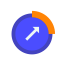 Circled Up Right icon