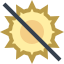 Non esporre alla luce solare icon