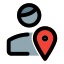 Location shared among the peers of the group online icon