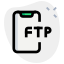 Smartphone access to a file transfer protocol application icon