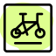 School trespassing especially kids bike road signal icon