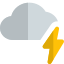 Thunderstorm weather cloud layout logotype forecast report icon