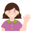 girl-woman-hello-hi-hand-gesture-avatar-shorthair icon