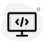 Computer program with defined codes research layout icon