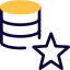 Star rated local storage backup network device icon