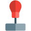 Inverted placed punching bag for boxing practice icon