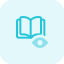 Viewing a book isolated on a white background icon