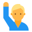 Man Raising Hand Skin Type 2 icon