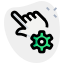 Single touch for the settings cogwheel Logotype icon