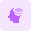 Graduate student studying about grad studies syllabus icon