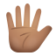 Hand-mit-gespreizten Fingern-mittlerer Hautton icon