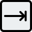 Rightwards arrow to bar symbol for tab function in macintosh icon