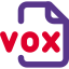 VOX is an audio file format optimized for storing digitized voice data icon