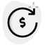 Money rotation and conversion of international currency icon