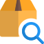 Searching for an item delivery shipment address icon