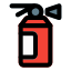 Fire extinguisher used in emergency to put off fire icon