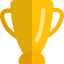 Racing championship victory cup isolated on a white background icon