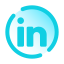 LinkedIn rodeado de círculo icon