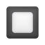 Emoji mit schwarzem quadratischem Knopf icon